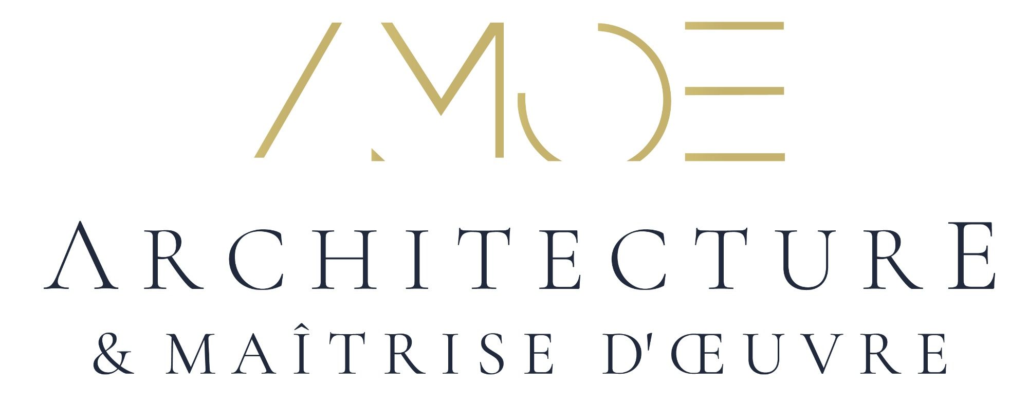 Logo de l'agence d'architecture AMOE, avec le texte "Architecture & Maîtrise d'œuvre".